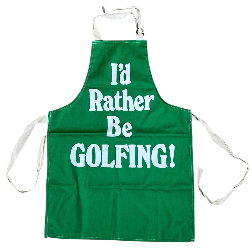 VTG NOW DESIGNS‎ San Francisco “I’d Rather Be Golfing” Green Apron Made in USA